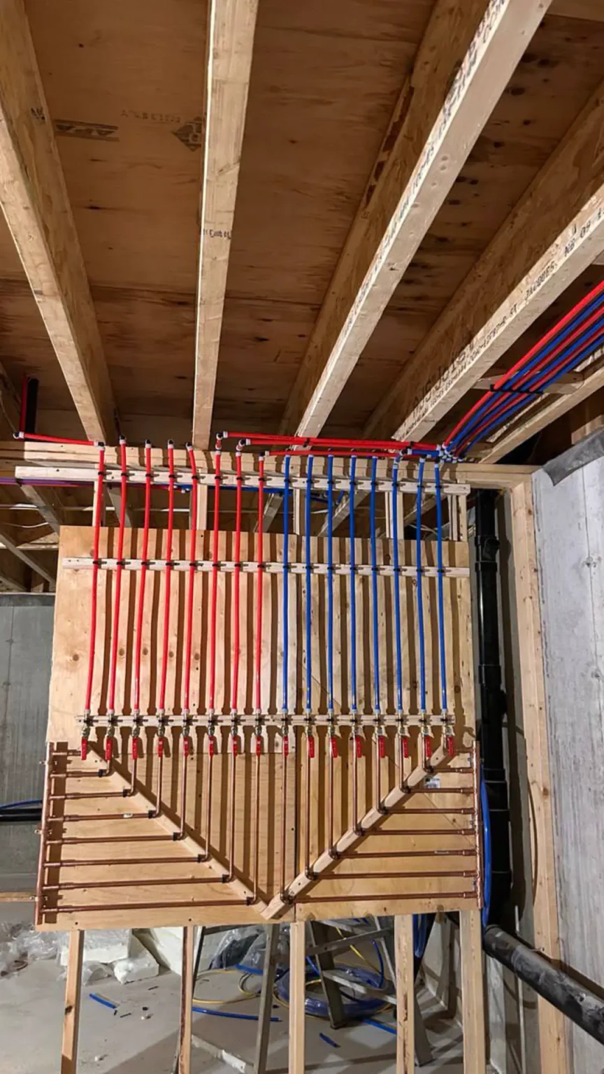 Detailed copper and steel pipework by Plumbify