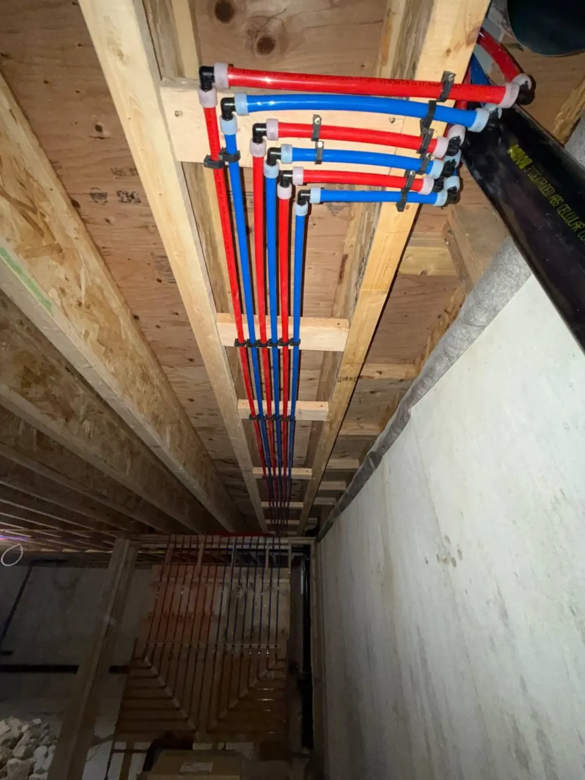 Bathroom and kitchen supply lines roughed in by Plumbify
